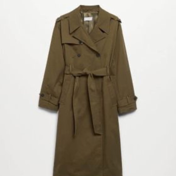 (New) Mango Cotton Classic Trench Coat - Size XS - Picture 1 of 8